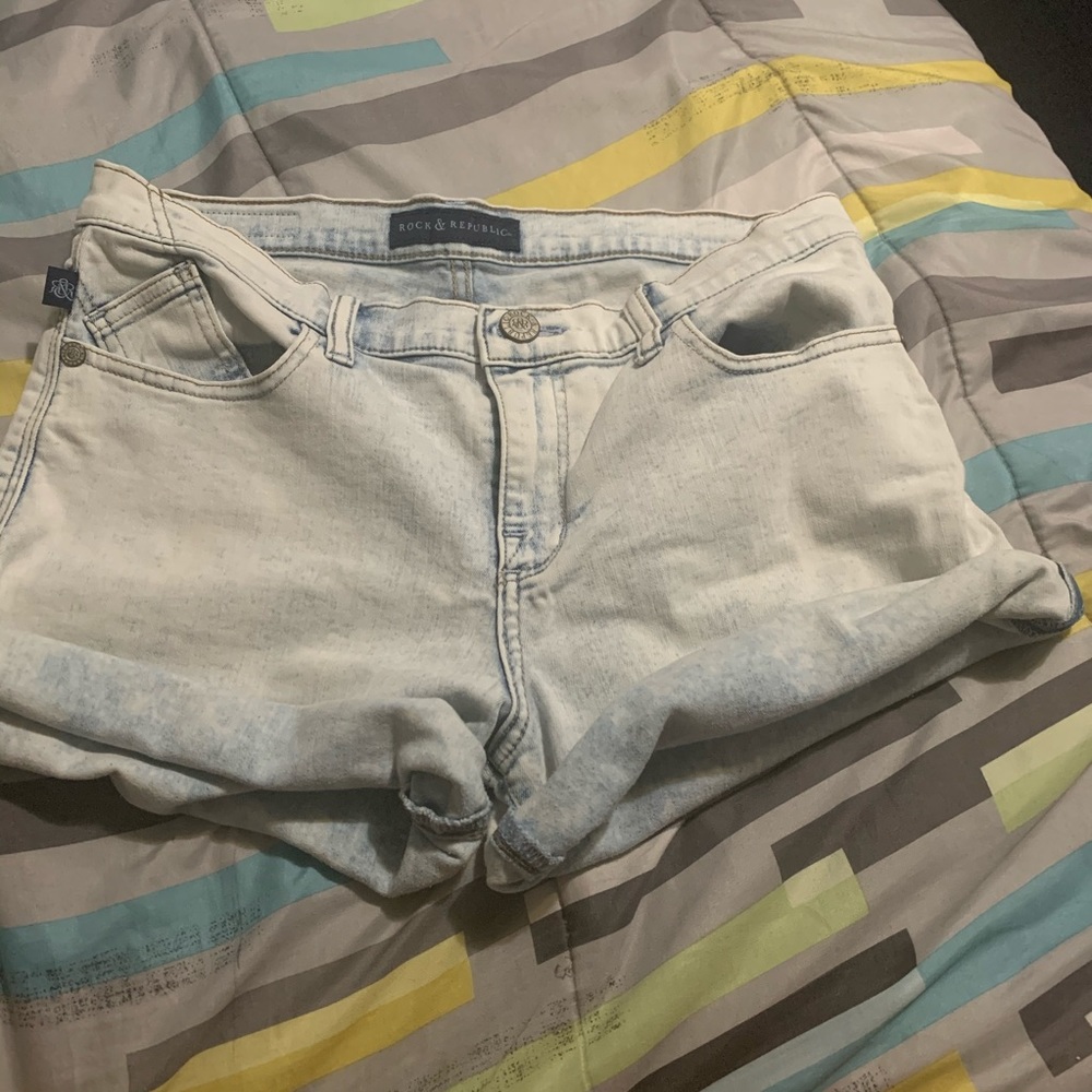 Rock & Republic Acid Wash Shorts